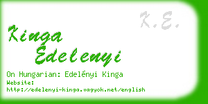 kinga edelenyi business card
