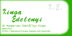 kinga edelenyi business card